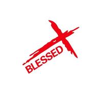 LUEVYM Jesus Blessed Graphics Decor Decal Auto(Glossy Red,54x37.5cm)