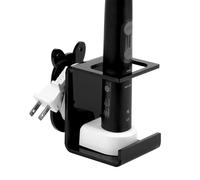 LUEXBOX Wall Mount for Electric Toothbrush, with Cord Organiser for 1 Charger, Self-Adhesive Holder for Bathroom, Medicine Cabinet, Student Room, Black
