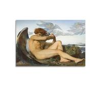 LUEXUHEY Canvas Wall Art Prints Fallen Angel by Alexandre Cabanel Vintage Poster for Living Room Bedroom Modern Home Wall Decor Gift 20x30inch(50x75cm) Unframe-style