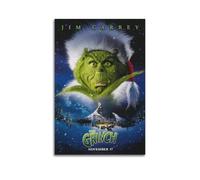 LUEXUHEY Canvas Wall Art Prints How The Grinch Stole Christmas Movie Poster for Living Room Bedroom Modern Home Wall Decor Gift 12x18inch(30x45cm) Unframe-style