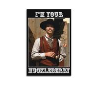 LUEXUHEY Im Your Huckleberry Doc Holliday Tombstone West Cowboy Movie Poster Canvas Wall Art Prints for Living Room Bedroom Modern Home Wall Decor Gift 16x24inch(40x60cm) Unframe-style