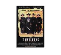 LUEXUHEY Movie Tombstone West Cowboy Poster Canvas Wall Art Prints for Living Room Bedroom Modern Home Wall Decor Gift 12x18inch(30x45cm) Unframe-style