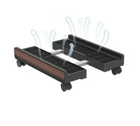 Lufaze CPU Stand, Height Adjustable Tray with Brake Rollers, Computer Tower Transport Trolley, for Home, Office, Printer, Monitor, Area Storage