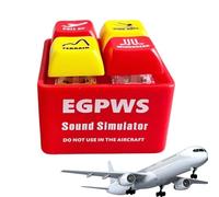 Lufaze Pilot and Crew Warning Keyring | EGPWS Warning Signal with LED Light | Mini Cockpit Safety Button Keyring for Aviation Enthusiasts, Pilots and Collectors, red, Siehe Beschreibung