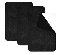 Lufdegim 3Pcs Canvas Repair Patches, 20cmX30cm Waterproof Fabric Patch Self-Adhesive Fabric Repair Tape for Tents, Bags, Boat Cover, Knapsack, Patio (Black)