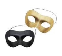 Lufdegim Pack of 2 Venetian Mask, Black Masquerade Golden Masquerade Masquerade Masquerade Ball Women Men Venetian Mask Eye Mask for Carnival Halloween Cosplay Dance Ball Party