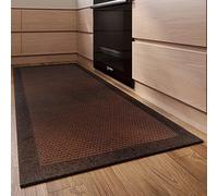 LUFEIJIASHI Large Kitchen Rugs and mats Non Slip Washable Kitchen Runner Rug Absorbent Farmhouse Style Kitchen Floor mats for in Front of Sink (Dark Coffee, 20X70)