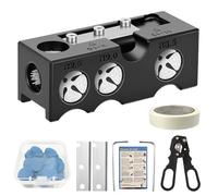 LUFEIS 11-in-1 Snooker Cue Tip Shaper, Multifunctional Pool Cue Tips Replacement Kit with 10pcs 10mm Snooker Tips and Scissors, Aluminum Alloy Pool Cues Repair Tool for Maintenance and Repair