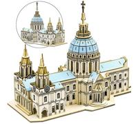 LUFEIS 3D Wooden Puzzle, St. Paul's Cathedral Model Building Kit, 237 Pieces 3D Jigsaw Puzzles for Teens & Adults, DIY Architecture Building Craft Kits for Wooden Crafts Enthusiasts