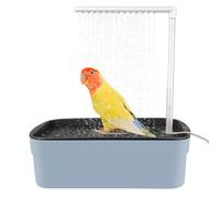 LUFEIS Bird Bath, Automatic Water Circulation with Multiple Water Outlets, Parrot Shower Bath, USB Electric Birds Shower Bathing Tub for Parakeet, Cockatiel, Parrot & Small Medium Birds (Grey)