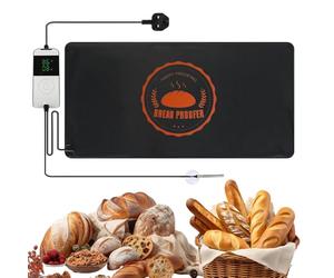 LUFEIS Bread Proofer Warming Mat, Adjustable Temperature Dough Starter Mat with Timer, Dough Proofer for Making Bread, Fermentation Heating Pad for Sourdough, Yogurt, Wine, Seeds (27 x 53cm)