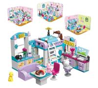 LUFEIS Dream Home Building Set for Girls, 3 in 1 Transforms to 3 Different Room Designs, Creative 194 Pieces Building Block House with Bedroom, Living Room and Kitchen, Gift for Kids Aged 6-12