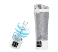 LUFEIS Electric Protein Shaker Bottle, 700ml USB Rechargeable Shaker Cup with Removable Base, Portable Blender Cup for Protein Shakes and Meal Replacement Shakes, Mixer Cups for Gym and Travel (White)