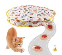 LUFEIS Interactive Cat Toy, Simulated Interactive Hunting Cats Toy with Automatic Rolling Ball, Rechargeable & Motion Activated Cat Toys for Indoor Cats, Hide and Seek Mouse Catching Game