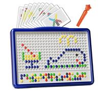 LUFEIS Magnetic Drawing Board, Large Magnet Doodle Board with Pen and 200 Beads, Magnetic Dot Art with 20 Pattern Booklets for Toddlers, Educational Preschool Toy for Boys and Girls Aged 3-6 Years Old