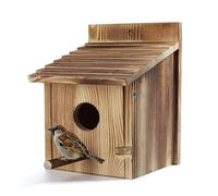 LUFEIS Outdoor Hanging Bird House, Bird Houses for Garden, Bird Nesting Box, Wooden Bird House for Mockingbirds, Hummingbirds, Bluebird, Cardinals, Parrots, Blue Tits