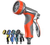 LUFENG Upgraded Hose Spray Gun 9 Adjustable Patterns Hose Nozzle Heavy Duty Metal High Pressure Hose Gun, Perfect for Garden, Watering Lawn, Car Wash