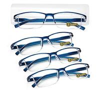LUFF 4Pcs Anti-Blue-ray Reading Glasses Portable Ultra-Light Readers(0.0X)