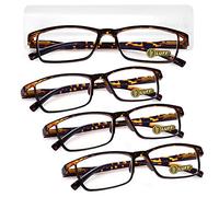 LUFF 4Pcs Anti-Blue-ray Reading Glasses Portable Ultra-Light Readers(2.5X)