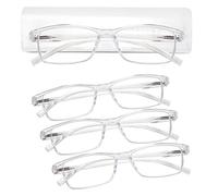 LUFF 4Pcs Anti-Blue-ray Reading Glasses Portable Ultra-Light Readers(3.0X)