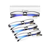 LUFF 4Pcs Anti-Blue-ray Reading Glasses Portable Ultra-Light Readers(3.25X)