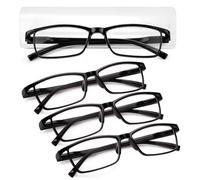 LUFF 4Pcs Anti-Blue-ray Reading Glasses Portable Ultra-Light Readers(3.75X)