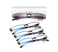 LUFF 4Pcs Anti-Blue-ray Reading Glasses Portable Ultra-Light Readers(4.0X)