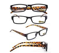LUFF Blue Light Reading Glasses - 4PACK Clear Computer Gaming Optics Glasses for Women Men Reduce Eyestrain Lightweight Spring Hinge Readers