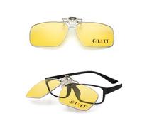 LUFF Clip-on Night Driving Glasses-Anti Headlight Glare for Men Women-Flip Up Polarized HD Vision Suitable for Night Driving