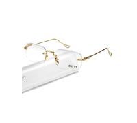LUFF Frameless Reading Glasses for Women Men,Rimless Readers Blue Light Metal Classic Computer Eyeglasses Anti Eyestrain