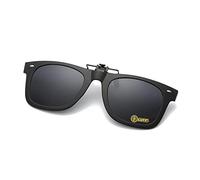 LUFF Polarization Clip-On Sunglasses Unisex-Elegant&Comfortable Clips Flip up Myopic Sunglasses for Outdoor/Driving/Fishing (Dark Black)