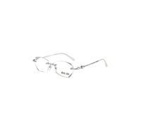 LUFF Rimless Reading Glasses for Women,Frameless Metal Fashion Diamond Cut Edge Blue Light Computer Readers,Anti Eyestrain