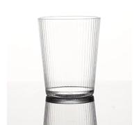 LUFFLOK 270ml Acrylic Water Cup Coffee Cups Plastic Cups Clear Drinking Cup Reusable and Shatterproof Stackable for Adults Daily Use Parties and Picnic (Transparent White)