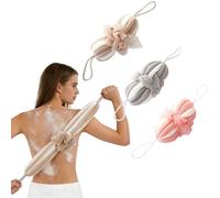 LUFFLOK 3 Pack Mesh Bath Sponges, Stretchable Body Back Scrubber Shower Accessories, Exfoliating Bath And Shower Body Puff Sponges, Bath & Shower Net Sponges Care Daily Use Bathing Accessories (3 Pcs)