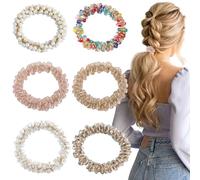 LUFFLOK 6 Pcs Hair Scrunchies, Holiday Accessories and Ponytail Holder, Hair Accessories for Women and Girls, Elastic Ties for Tying your Hair in Everyday Life (6 Pcs)