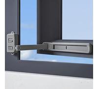 LUFFLOK Window Restrictors, Window Lock, Self-Adhesive Locks Without Drilling, Child & Pet Safety Locks for UPVC, Restricts Window Opening on The High Floors, Prevents Thieves, Grey, 1 Pc (Grey)