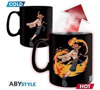 LUFFY & ACE HEAT SENSITIVE MAGIC CHANGING COFFEE MUG ANIME MANGA CARTOON