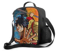 Luffy One Piece Lunch Box With Padded Insulated Liner Lunch Bag Thermal Cooler Pack Portable Shoulder Waterproof Tote Lunch Bag For Adults And Kids To
