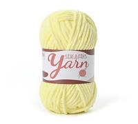 Luffy Velvet Yarn for Crocheting，Baby Blanket Yarn for Crocheting Soft，50g(65.6yds) Amigurumi Yarns，Plush Chenille Crochet Yarns，Puzzle Yarn for Crochet Weaving Craft(Lemon Yellow)