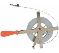 Lufkin Crescent 1/4" x 30m/100' Derrick SAE/Metric Dual Sided Chrome Clad® Tape Measure - C2276MEN