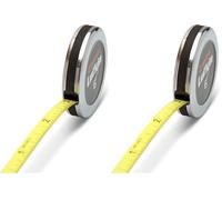 Lufkin W606PD Executive Diameter Pocket Tape Measure, 6' x 1/4" for Measuring Diameters in Inches, with Chrome Housing (Pack of 2)