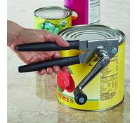 LUFMWCWD Crank Handle Commercial Can Opener - Heavy Duty Manual Can Opener - Ergonomic Cushioned Handle - Stainless Steel Blade - Black