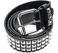 LUFMWCWD Punk Studded Belt for Women Rock Threads Goth Stud Pyramid Gothic Clothing (Black), Steudded Belt, 110 CM length, Black, Medium