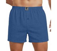 LUFT by COME PRIMA Limited LUFT Mens Fine Linen Soft Stretch Elastic Waistband Underwear Boxer Shorts, Blue Denim, M