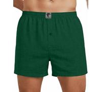 LUFT Mens Fine Linen Soft Stretch Elastic Waistband Underwear Boxer Shorts, Heritage Green, M
