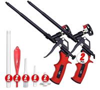 Luft Professional Expanding Foam Spray Gun (2 Insulation Gun + 18 Extenders) PU Insulating Applicator Heavy Duty Metal Body Dispensing Foam Gun Suitable for Caulking, Filling, Sealing