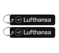 Lufthansa Germany German European Airline Flag Carrier Aircraft Air Airplane Flight Keychain Key Tag Chain Fob Ring, Mixed, 5.1 x 1.2 inches