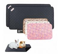 LUFTPETS Washable Rabbit & Guinea Pig Cage Liner & Bedding for C&C 2x4 (57"x28"), 2 Pack, Easy to Clean Unlike Fleece, Waterproof, Absorbent, Non-Slip Pee Pad, Reusable Bunny Mat for Small Animals