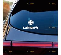 Luftwaffe WWII German Air Force Germany Army Sticker Decal Vinyl - 2 Pack White 10.2cm - for Car Boat Laptop Cup No Background Die-Cut