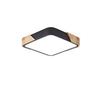 LuFun LED Ceiling Light, Flush Ceiling Light 24W, Indoor Wooden Square Modern Led Ceiling Lights for Bedroom Lounge Hallway Home Office Porch Kitchen Living Room, 30cm*30cm, Cool White 6500K